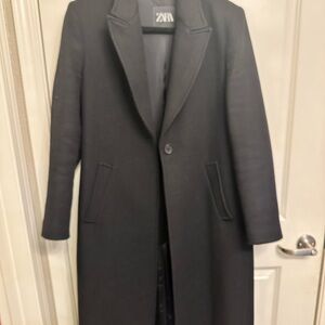 Zara Charcoal Textured Coat